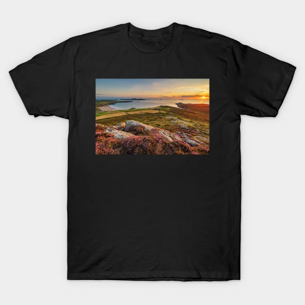 Whitesands Bay and Ramsey Island, Pembrokeshire T-Shirt by dasantillo